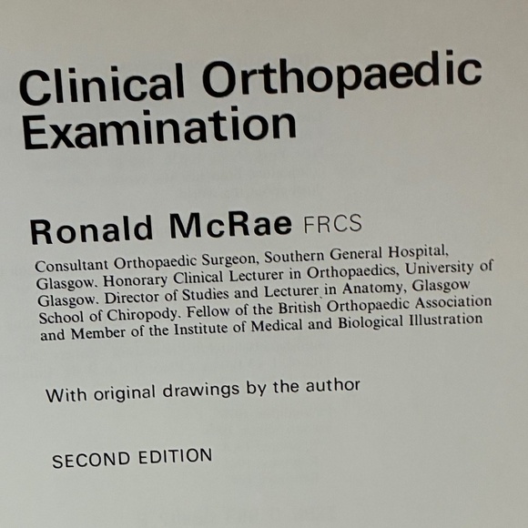Clinical Orthopaedic Examination, Second Edition paperback by Ronald McRae - Picture 2 of 8